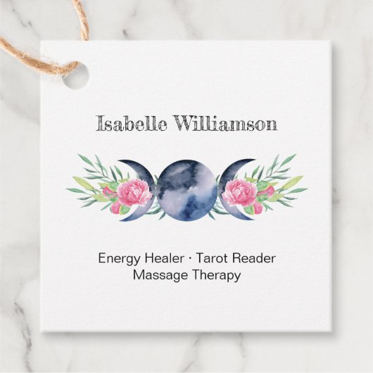 Celestial Triple Moon Godin Metafysical Mystic Bedankjes Labels (Voorkant)