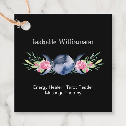 Celestial Triple Moon Godin Metafysical Mystic Bedankjes Labels (Voorkant)