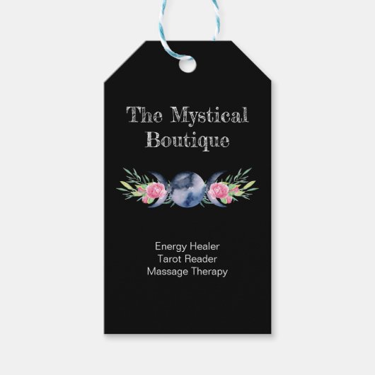 Celestial Triple Moon Godin Metafysical Mystic Cadeaulabel (Voorkant)