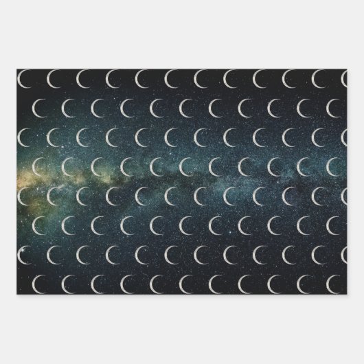 Celestial Triple Moon wrappapier Inpakpapier Vel (Voorkant 2)