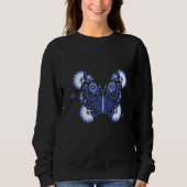 Celestial Tropics Navy Butterfly Trui (Voorkant)