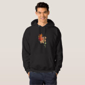Celestial Tropics Orange Butterfly And Daisy Hoodie (Voorkant volledig)