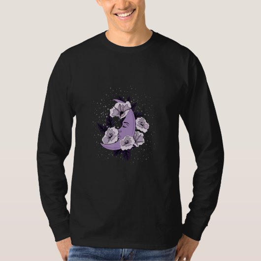Celestial Tropics Purple Moon Flower T-shirt (Voorkant)