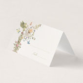 Celestial Tuin Bruiloft Naam Kaart Sjabloon (Voorkant)