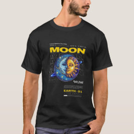 Celestial Twin Sun en Moon T-shirt Design