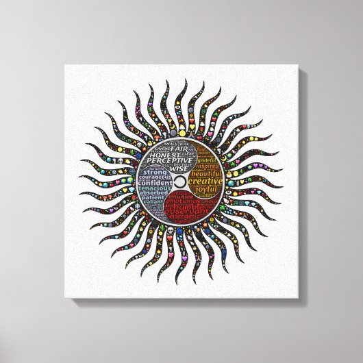 Celestial Typography Sunshine Canvas Afdruk (Voorkant)