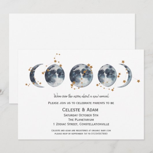 Celestial Uitnodiging (Voorkant / Achterkant)