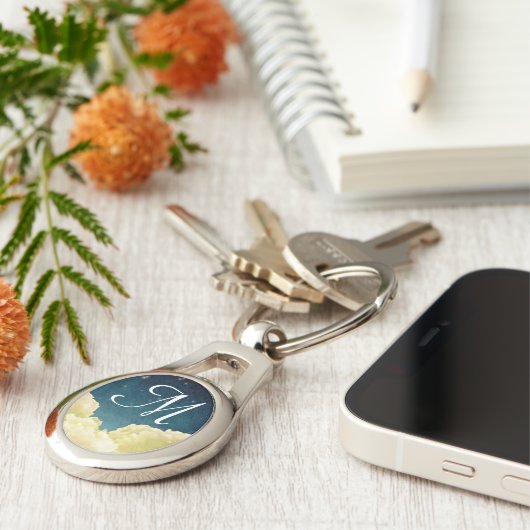 Celestial Uitzicht Stars and Clouds Digitaal Sleut Sleutelhanger (Zijkant)