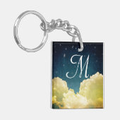 Celestial Uitzicht Stars and Clouds Sleutelhanger (Voorkant Links)