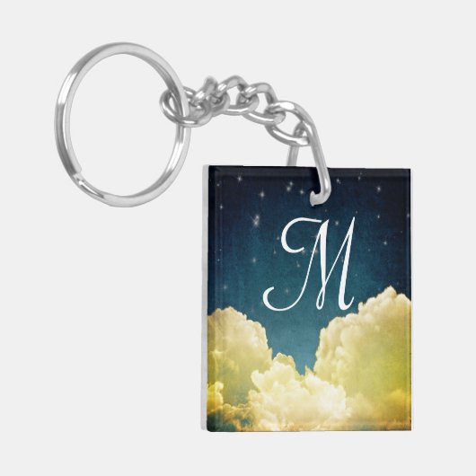 Celestial Uitzicht Stars and Clouds Sleutelhanger (Voorkant Links)