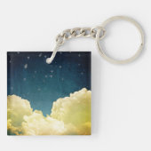 Celestial Uitzicht Stars and Clouds Sleutelhanger (Achterkant)