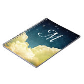 Celestial Uitzicht Stars Monogram Initiaal Notitie Notitieboek (Linkerzijde)
