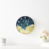 Celestial Uitzicht Stars Monogram Initiaal Wandklo Ronde Klok (Huis)