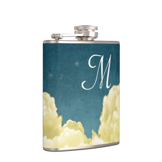 Celestial Uitzicht Stars Monogram Whiskey Flask Heupfles (Rechts)