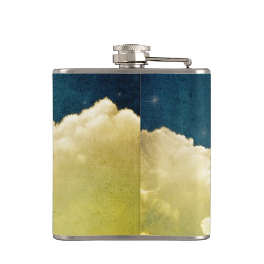 Celestial Uitzicht Stars Monogram Whiskey Flask Heupfles (Achterkant)