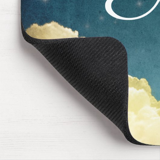 Celestial Uitzicht Sterren en Wolken Initiaal Muis Muismat (Hoek)