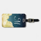 Celestial Uitzicht Sterren Monogram Bagagelabel (Voorkant horizontaal)