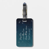 Celestial Uitzicht Sterren Monogram Bagagelabel (Achterkant verticaal)