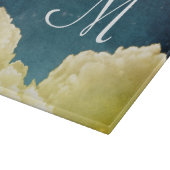 Celestial Uitzicht Sterren Monogram Glassnijplank Snijplank (Hoek)