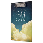 Celestial Uitzicht Sterren Monogram Initiaal Clip Klembord (Links)