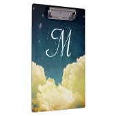 Celestial Uitzicht Sterren Monogram Initiaal Clip Klembord (Rechts)