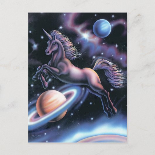Celestial Unicorn Briefkaart (Voorkant)