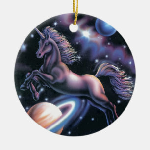 Celestial Unicorn Keramisch Ornament