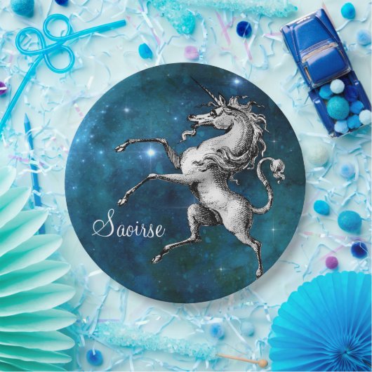 Celestial Unicorn Papieren Bordje (Feest)