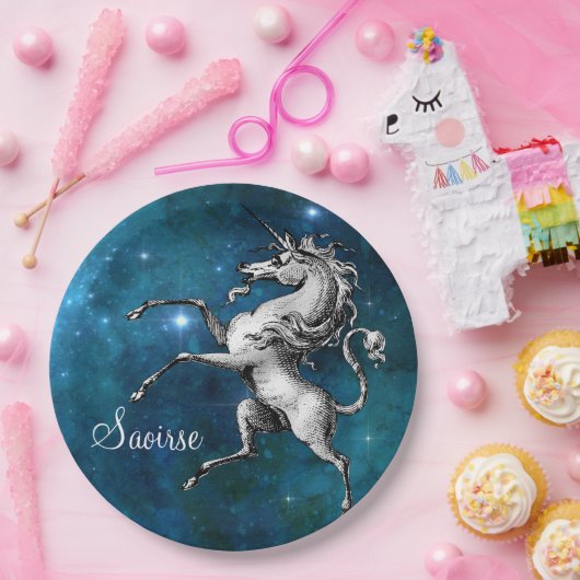 Celestial Unicorn Papieren Bordje (Feest)
