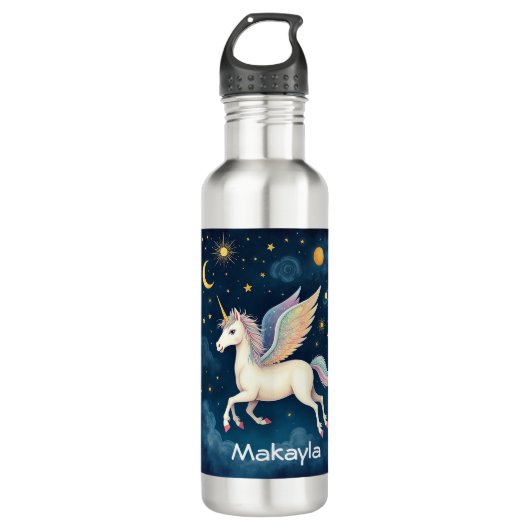 Celestial Unicorn Persoonlijk Waterfles (Voorkant)