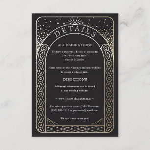 Celestial Union bruiloft details Kaart (goud)