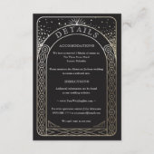 Celestial Union bruiloft details Kaart (goud) (Voorkant)