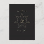 Celestial Union bruiloft details Kaart (goud) (Achterkant)