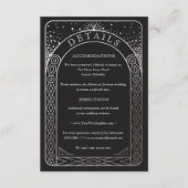 Celestial Union bruiloft details Kaart (zilver) (Voorkant)