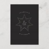 Celestial Union bruiloft details Kaart (zilver) (Achterkant)