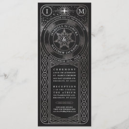 Celestial Union bruiloft uitnodigingen (hoog zilve