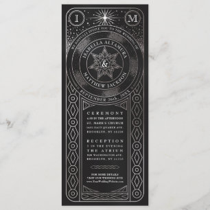 Celestial Union bruiloft uitnodigingen (hoog zilve