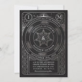 Celestial Union bruiloft uitnodigingen (zilver) (Voorkant)