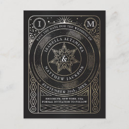Celestial Union Wedding Save the Date Briefkaart