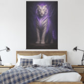 Celestial Violet Lightning Tiger – Silent Storm Gu Canvas Afdruk (Insitu (Slaapkamer))