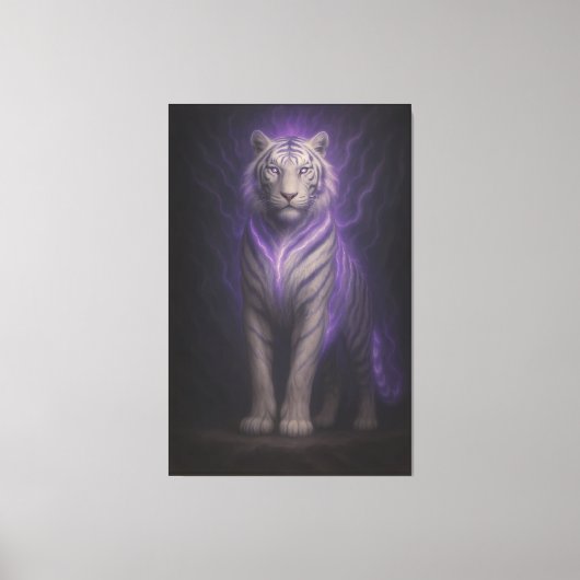 Celestial Violet Lightning Tiger – Silent Storm Gu Canvas Afdruk (Voorkant)