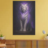 Celestial Violet Lightning Tiger – Silent Storm Gu Canvas Afdruk (Insitu (Woonkamer))