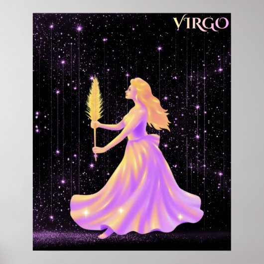 Celestial Virgo – Astrology Art Poster (Voorkant)