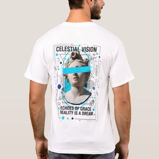 Celestial Vision Beeldhouwwerk Premium T-shirt (Achterkant)