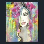 Celestial Vision Girl in de Stars Pop Fantasy Art Poster<br><div class="desc">"Celestial Vision" © Molly Harrison 2012 Uit mijn oorspronkelijke waterverf,  inkt en acrylverf. www.mollyharrisonart.com</div>