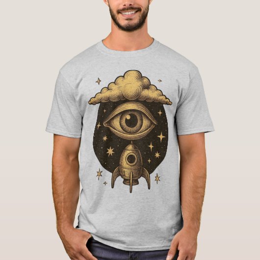 CELESTIAL VISION – The Eye That Launches Dreams T-shirt (Voorkant)