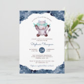 Celestial Vissen Astrologie Teken Baby shower Kaart (Staand voorkant)