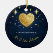 Celestial Vows Personalized Wedding Ornament (Voorkant)