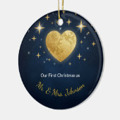 Celestial Vows Personalized Wedding Ornament (Links)