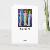 Celestial Vrouwen Abstract Kunstwerk Kaart (Achterkant)